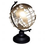 Globe &agrave; Poser en M&eacute;tal "Loft" 28cm Or & Noir Prix