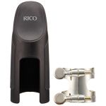 Rico Ligature H et couvre-bec, saxophone alto, plaqué argent