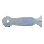 Patte à scellement acier zingué - Bout rond - Longueur 12 cm