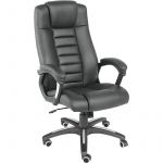 TecTake Chaise de bureau, Fauteuil de bureau, Si&egrave;ge de bureau Hauteur r&eacute;glable, Pivotante Rembourrage Epais Noir