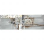 Atmosphera Toile Peinture Abstrait 50 x 150 cm Gris
