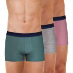 Eminence Homme Studio Chic Lot De 3 Boxers, Celadon/Gris/Rose, XXL EU