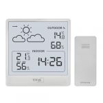 TFA Dostmann Station m&eacute;t&eacute;o sans fil pour l'int&eacute;rieur et l'ext&eacute;rieur, 35.1176.02, avec capteur ext&eacute;rieur, temp&eacute;rature et humidit&eacute;, pr&eacute;visions m&eacute;t&eacute;o avec pression atmosph&eacute;rique, num&eacute;rique, moderne blanc