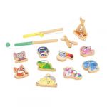 Janod APPLEPOP Ligne Jeu d'Adresse pour Enfants-2 Pinces + 10 Animaux + 1 Sac-Développe Dextérité et Concentration-Jouet en Bois FSC-Dès 3 Ans, J03352, Multicolore