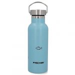 Fischer Gourde en acier inoxydable 500 ml | Enfant | Bouchon &agrave; vis | Utilisation alimentaire, Bleu
