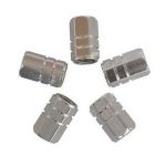 Carpoint Jeu de 5 Capuchons de valves piston universel - Gris argent&eacute;