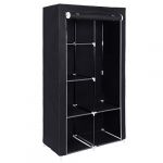 Songmics Penderie dressing v&ecirc;tement en tissu intiss&eacute; Armoire de rangement Amovible portemanteaux DIY 170 x 88 x 45 cm Noir RYG84H
