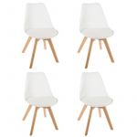 Lot de 4 Chaises Design "Baya" 81cm Blanc Prix