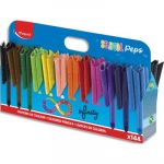 Maped Schoolpack de 144 crayons de couleur INFINITY. Ne se taille pas. Corps creux et pointe biseaut&eacute;e