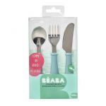 Beaba Set de 3 couverts inox airy green