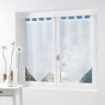 Paire pompon p ants 2 x 60 x 90 cm voile sable salina Blanc