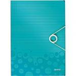 Leitz 4599-00-51 - Chemise 3 rabats Wow A4, avec élastique de fermeture, en PP, coloris menthe glacée