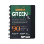 Rhodia 119913C - Cahier Greenbook 100 % Recyclé et Recyclable - Noir - A5+ - Petits Carreaux - 160 pages Perforation 6 Trous - Papier Clairefontaine Recyclé 90g Fsc - Couverture Polypro