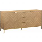 Alice's Garden Buffet effet bois chevrons 2 portes