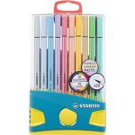 Stabilo Pen 68 - ColorParade de 20 feutres pointe moyenne - Coloris assortis dont 10 pastel