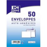 Oxford 100103572 - Sachet de 50 enveloppes 114x162 (C6) 80g/m², auto-adhésives