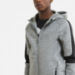 Puma Sweatshirt zipp&eacute; &agrave; capuche gar&ccedil;on evostripe full- b