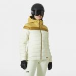 Helly Hansen Veste &agrave; capuche Imperial Puffy blanc perle jaune femme - M