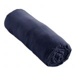 Linge - Drap Housse Gaze de coton - Bonnet 30 Cm - Plusieurs Tailles - Plusieurs Coloris - 160x200cm - bleu .