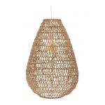 Suspension en m&eacute;tal et papier H 55 cm Beige