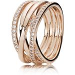 Pandora Bague 180919CZ - Bague Entrelacs Rose Femme