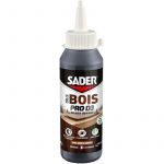 Sader Colle Vinylique Bois Pro D3 &ndash; Colle d'Assemblage et de Placage du Bois &ndash; Colle D3 Menuiseries Int&eacute;rieures et Ext&eacute;rieurs Abrit&eacute;s &ndash; Colle Bois Humide &ndash; Transparente &ndash; Biberon 100 g