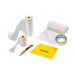 Wagner Kit de masquage et protection Premium - Kit : 1 b&acirc;che protection, 1 film et adh&eacute;sif de masquage, 1 spatule protection 25cm et 1 cutter lame 12mm.