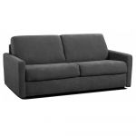 INSIDE Canap&eacute; convertible syst&egrave;me rapido ECLIPSE matelas 18cm tweed gris graphite