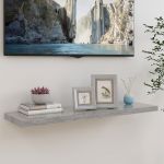 VidaXL Étagère murale flottante Gris béton 100x23,5x3,8 cm MDF