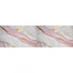 Ambiance Sticker Rouleau Rev&ecirc;tement Adh&eacute;sif Sol Rouleau Adh&eacute;sif Protection Anti-D&eacute;rapant Effet Marbre Gris et Rose - H60 x L200 cm