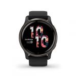 Garmin Montre connectée Venu 2 Gray avec bracelet noir