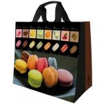 SPHERE - Sac cabas pp tisse macarons 30l 37x36cm