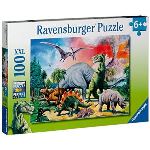 Ravensburger Puzzle Au Milieu Des Dinausaures 100 pièces XXL