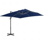 VidaXL Parasol d&eacute;port&eacute; avec m&acirc;t en aluminium 3x3 m Bleu azur&eacute;