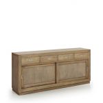 Decoration D ’ Autrefois - Bahut 4 Tiroirs Bois Bronze Marron 200x50x90cm - Bois-Bronze - Marron