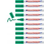 Edding 8750 industry paint marker - vert - 10 stylos - pointe ronde 2-4 mm - marqueur pour peinture pour écrire sur des surfaces poussiéreuses et légèrement huileuses, pneus, métal, verre et bois