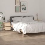 VidaXL Tables de chevet 2 pcs Gris 40x35x50 cm Bois de pin solide