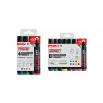 Uni Prockey UNI BALL Uni Mitsubishi Pencil ur Permanent Inodore PM122 Multisupport Eau, Sans Odeur e Conique Moyenne 1,2 1,8 mm Emballage Zéro Plastique, Lot de 8 Couleurs