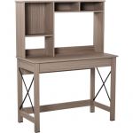 Homcom Bureau bibliothèque 2 en 1 - 105x50x137cm Marron