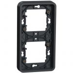 Schneider Electric Mureva Styl - Cadre 2 postes vertical - encastr&eacute; - IP55 - IK07 - gris R&eacute;f.MUR34151