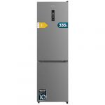 Cecotec Réfrigérateur Combi 335L No Frost Bolero CoolMarket Combi 335 Inox E. Hauteur 195,3cm et 59,5cm Largeur, Compresseur Inverter Plus, Basse Consommation, Tiroir Contrôle de l'Humidité, Inox