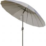 Outsunny Parasol inclinable rond avec manivelle métal fibre de verre Ø 2,55 m polyester haute densité gris 255x255x240cm Gris