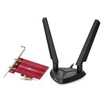 TP-Link Archer TXE75E Carte r&eacute;seau Wi-FI 6E Wi-FI PCIe avec Bluetooth 5.2, 5400 Mbps, WPA3, chipset Inter Wi-FI 6E avec 2 antennes Amovibles, Windows 11/10