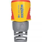 Hozelock 2055 6000 Raccord Aquastop Diamètre: 12,5 et 15mm, Jaune/Gris, 20x17x13 cm
