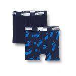Puma AOP Boxer Cale&ccedil;on, Bleu, 16 Ans (Lot de 2) Fille