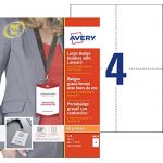 Avery-Zweckform 4834 - 10 lacets + pochettes en plastique pour badge - A6