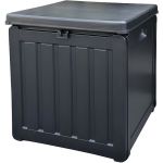 Gardiun Coffre en Résine Extérieur Soften Small 42,8x42,8x46,4 cm 76L Sangle de Fixation Couvercle