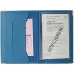 Etui porte papiers voiture - Bleu p&eacute;trole - Ancien permis conduire + carte grise - Fabriqu&eacute; en France