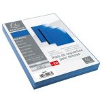 Exacompta 2982C - Paquet de 100 plats CHROME, carte 230 g/m², lisse, coloris bleu