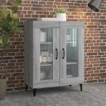 VidaXL Mercatoxl Buffet sonoma gris 69,5x34x90 cm bois d'ing&eacute;nierie